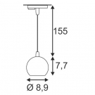 LIGHT EYE Pendellechte GU10, schwarz/chrom, GU10, max. 50W, inkl. 1P.-Adapter